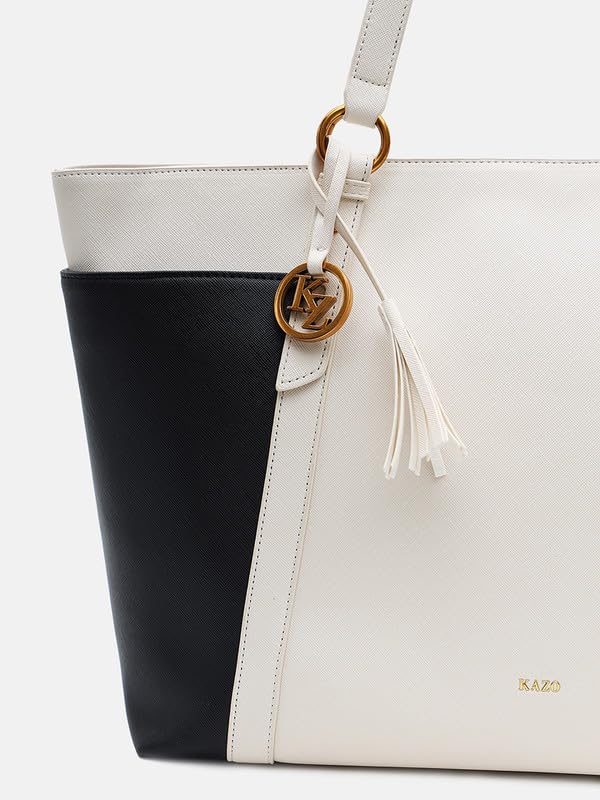Image of Kazo Karl Tote | Premium Faux Leather Handbag for Women | Minimalist Structured Shopper for Work & Transit