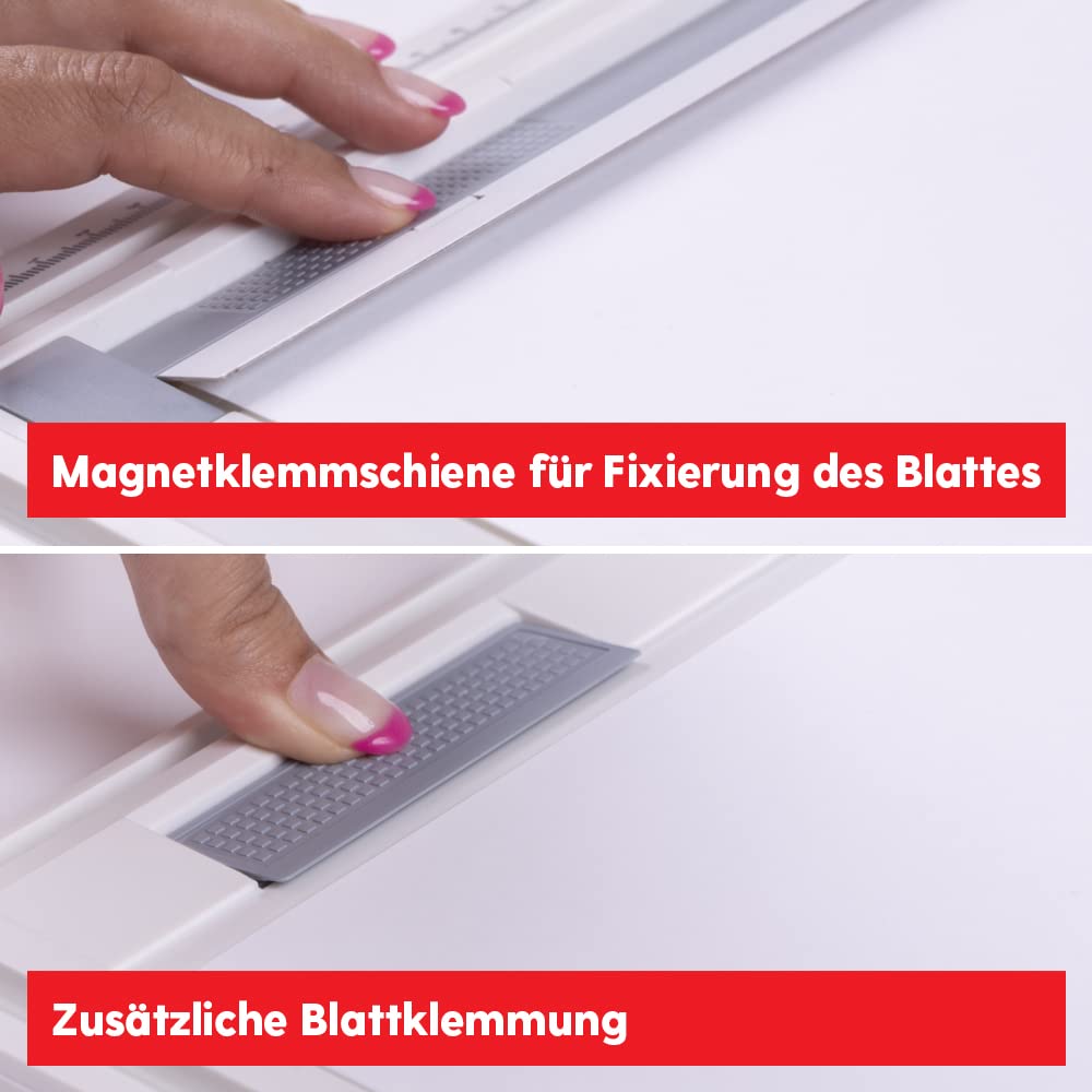 Zeichenplatte A4 GEO-Board Aristo AR70442 (schlagfester Kunststoff, inkl. Schnellzeichendreieck AR7090) weiß
