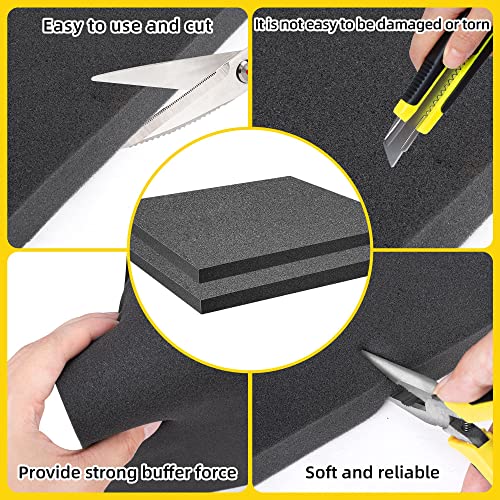 image for DECOHS 8 Pcs Polyurethane Foam Sheet- 16 x 12 x 1 Inch Cuttable Foam I