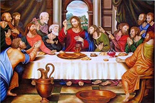 Instarry DIY 5D Diamond Painting Kit Punto de Cruz Diamante Última Cena Adornos Para la Casa 70x50 cm