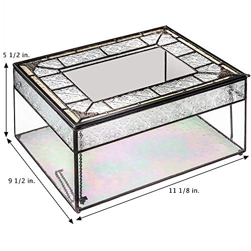 Personalized Wedding Card Box for Reception Decorative Glass Keepsake Display J Devlin Box 840 CBE 843 - Thumbnail 5