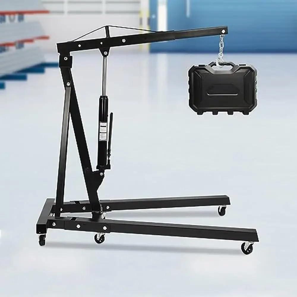 SDdPulse Herramienta de elevación plegable de 2 toneladas, de acero al carbono, hidráulica, para taller, grúa, recogedor de cerezas, grúa, elevación de 4400 libras, polipastos eléctricos