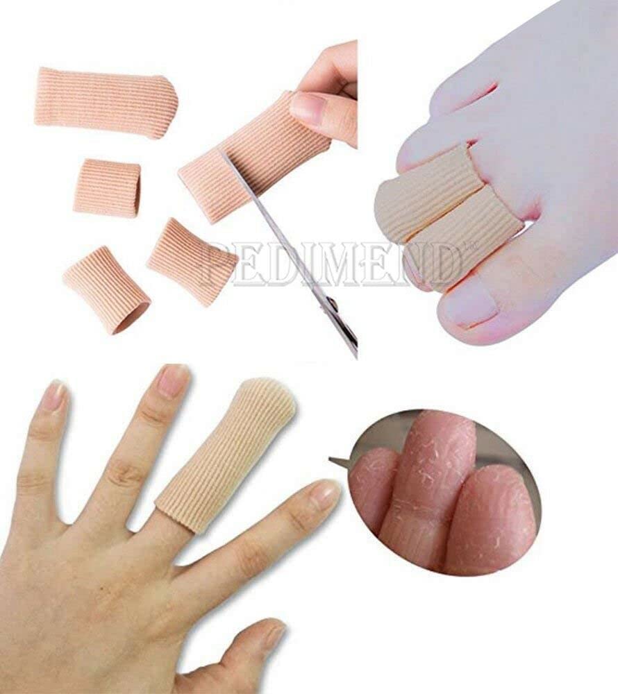 PedimendTM, guaine per dita dei piedi e punta chiusa (3 paia, 6 pezzi), protezione per dita dei piedi in gel per prevenire lo sfregamento di alluce valgo, dita a martello, calli, calli e vesciche.