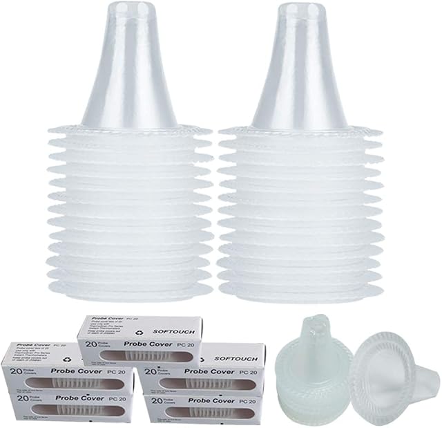 100Pcs Ear Thermometer Probe Covers, Refill Caps Thermometer Covers for Various Types of Digital Thermometers, Pack of 100 Pieces (Pack of 100 PCS)