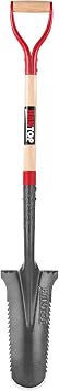 Drain Spade Garden Digging Serrated Shovel Root Saw Spades with Wooden Handle for Digging, Cutting Roots,Transplanting,Trenching, 44 inches