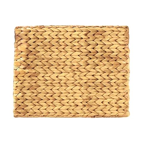 46 Pieces Woven Pattern Paper Place Mats Disposable Rectangle Table Mats Water Hyacinth Printed Placemats Wicker Braided Rattan Paper Placemats for Dining Table Farmhouse Home Boho Decor 14" x 11" Cover