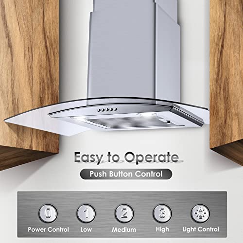 Tieasy USGD3375B Range Hood 30 Inch, Tieasy Wall Mount Kitchen Hood thumb #7