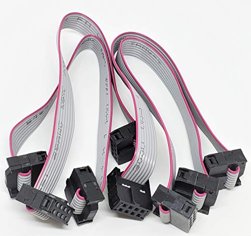 Connectors Pro Pc Accessories 8 Inces 20cm Length 2x4 8P IDC 4-Pack Silver Flat Ribbon Cable with Black 2.54mm FC (8P-20cm-4PK)