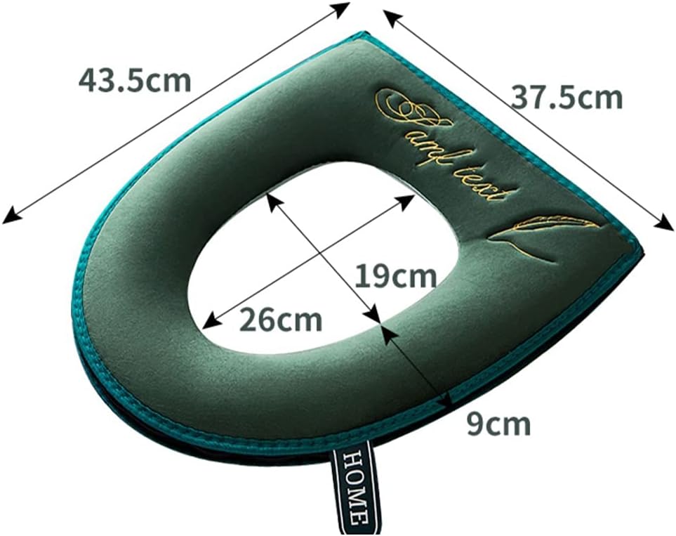 Toilet seat Gasket Household Four Seasons General Waterproof Skin-Friendly Zipper Toilet seat Gasket Thick Winter Warmth (Color: D, Size C