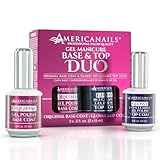 Americanails Gel Polish Base Coat & Top Coat Duo - Professional Salon Quality, Original Dual Cure Formula for Maximum Adhesion & Long Lasting Glossy Finish, Soak Off UV LED Fast Drying Gel (.5 oz)