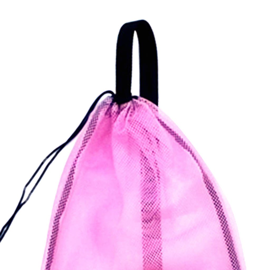 Sharplace Netzbeutel Mesh Kordelzug Tasche Netztasche Flossentasche für Tauchen Schnorcheln Schwimmen Ausrüstung, Rosa