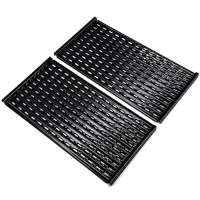 Criditpid Grill Emitter Plates for Charbroil Performance Tru-Infrared 2 Burner 463672416, 463633316, 463672419, 463672016 Gas Grill, Porcelain Steel Cooking Grates for Char-Broil.