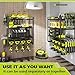 KAFAHOM Power Tool Organizer Wall Mount, 4-Tier Drill Holder for Cordless Tools, 2-Pack Set, Garage Storage Rack with Side Hooks for Hammers & Pliers, Tool Organizer for Workshop/Utility Room