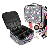 2.Esta bolsa de maquillaje hecha de tela oxford de sarga, duradera y fácil de limpiar.