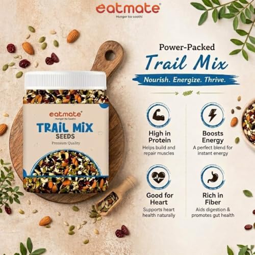 Image of Eatmate Premium Trail Mix & Seed Mix Combo Pack 2 Kg | Pack of 2 (1Kg Each) | Ready-to-Eat Blend of Nuts, Dry Fruits & Seeds | High Protein & Fiber | Healthy Breakfast & Daily Snacking