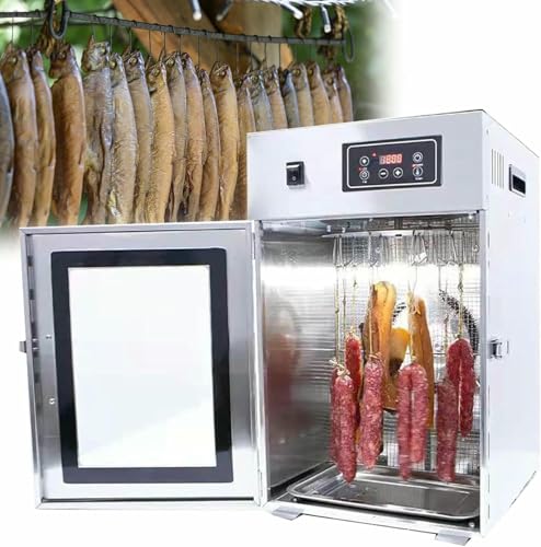 FKINGLRK Secadora Comercial de Alimentos, Carne y Fruta, rotativa con Ajuste de 30 a 90 °C, deshidratadora de Carne Seca con Temporizador Digital para Salchichas, Tocino, Pollo y Pato.