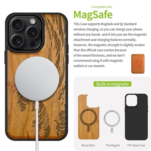 Case iPhone 16 Pro antichoc bois MagSafe protège objectif photo - 5