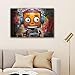 Imagen de MuchoWow© Cuadros Decoracion Salon Modernos 90x60 cm Pinturas Lienzo Decorativo para Pared Decoración Hogar Lienzos Robot