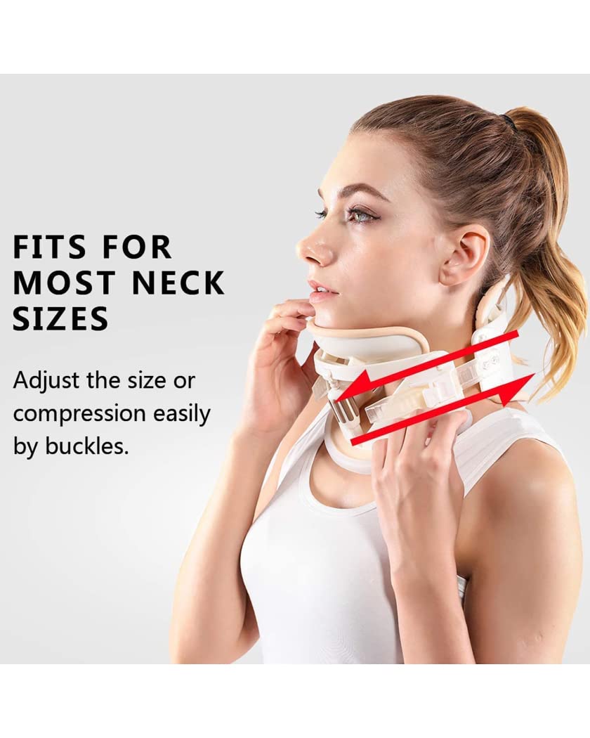 Dispositivo de tracción del Cuello Cervical para Adultos Soporte de Soporte Estirador de Cuello Cervical Ajustable Soporte de Cuello Fijador de Cuello Cervical para Dolor de Cuello crónico
