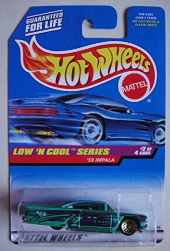 Hot WheelsLow 'N Cool Series #2 of 4 Cars, Green '59 Impala