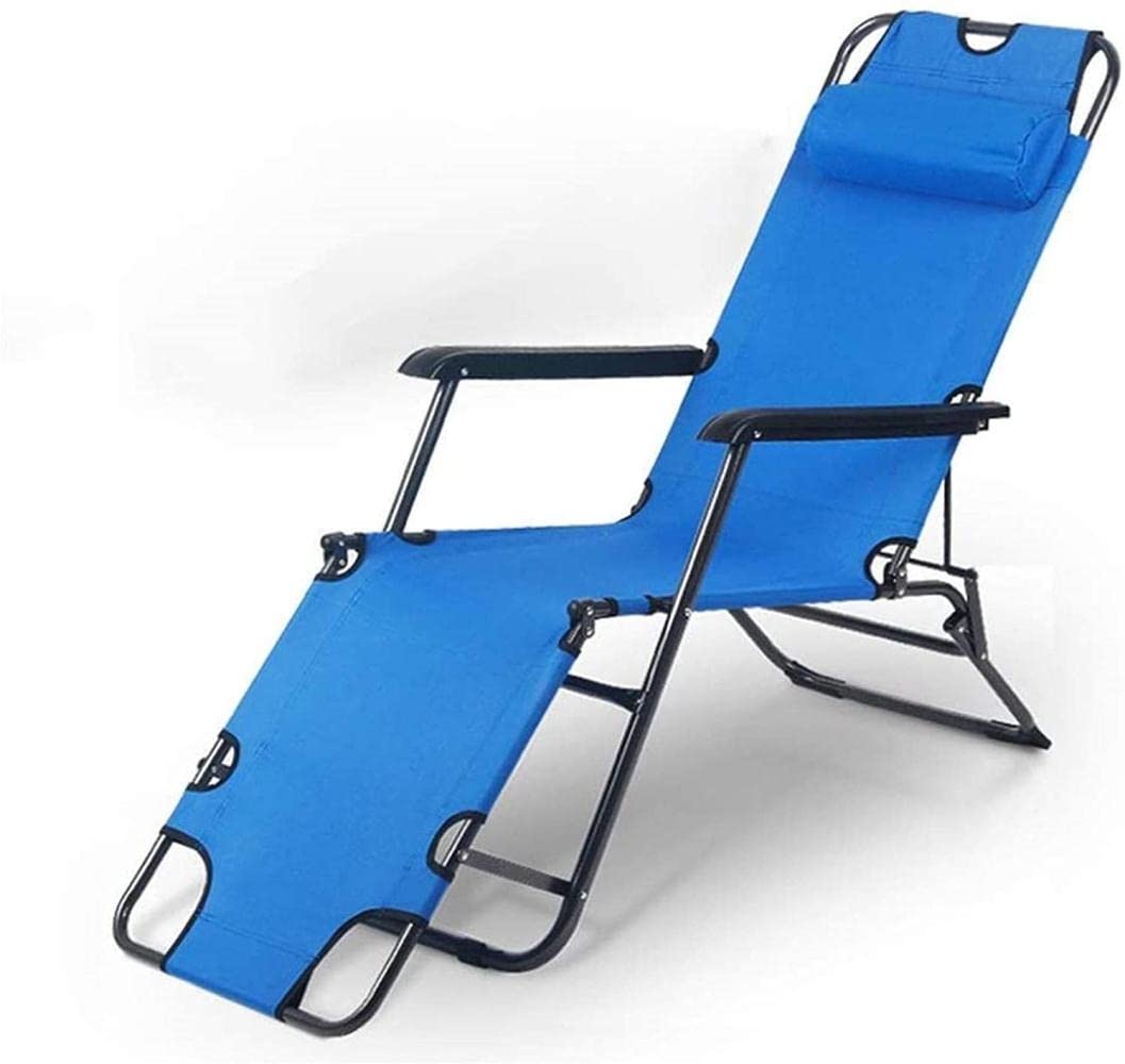 Chaise longue pliante zéro gravité bleu marine pour jardin et extérieur