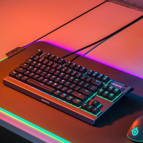 Image of SteelSeries Apex 3 Tkl - RGB USB Gaming Keyboard - Tenkeyless Compact Esports Form Factor - 8-Zone RGB Illumination - Ip32 Water & Dust Resistant - American QWERTY Layout