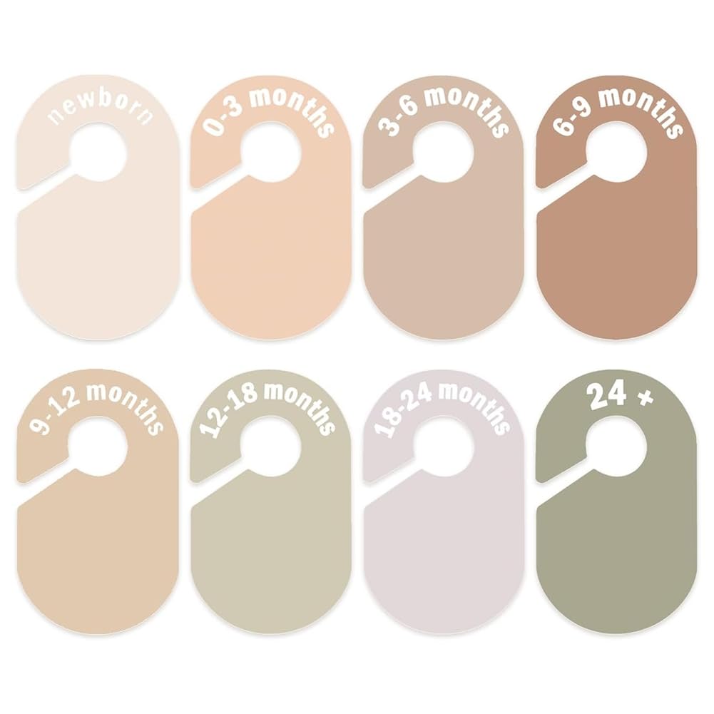 Hndhbfgrt Nursery Baby Closet Divider, Double-Sided Design, for Sizes Newborn to 12+ Months, Nursery Wardrobe Organizer