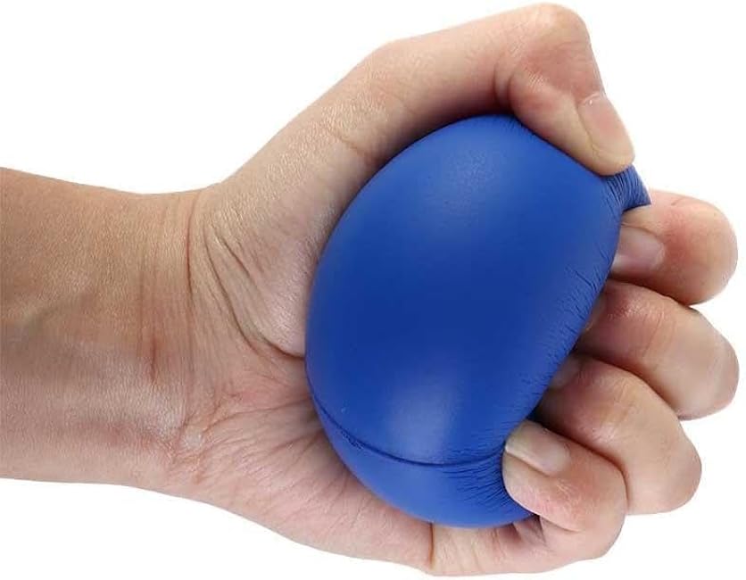 Blue Elastic Finger Strengthening Grip Ball, Wrist Exercise Ball Finger Strengthening Grip Ball Squeeze Training Tool, Finger Exerciser Ball