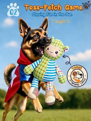 Juguetes de peluche sonoros para perros, pack de 2 miniatura 5