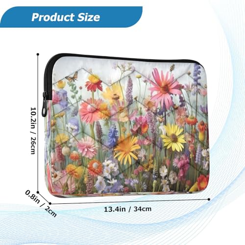 Funda para portátil de flores silvestres de 13-14 pulgadas miniatura 3
