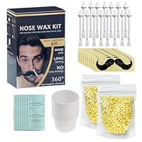 Nasenwachs Set für Männer und Frauen, Nasenhaarentfernung Set, Komplett-Set Nasenhaarentfernung, Für Nasenhaare, Ohrenhaare & Augenbrauen, Sanfte Haarentfernung