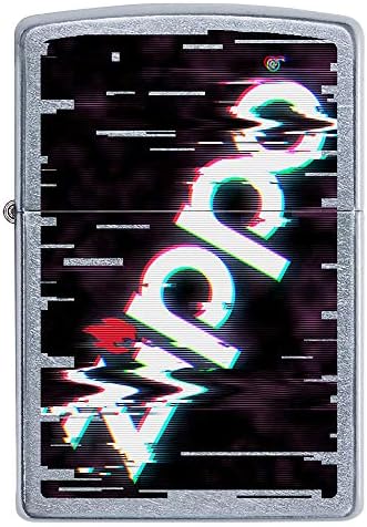 ZIPPO Mechero Recargable con Logotipo Zippo, Imagen a Color, Cromo Callejero, en Caja de Regalo