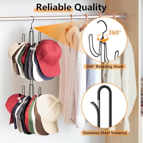 Nanati Hat Hangers For Closet, Stainless Steel Hat Organizer, Hat Racks For Baseball Caps thumb #1