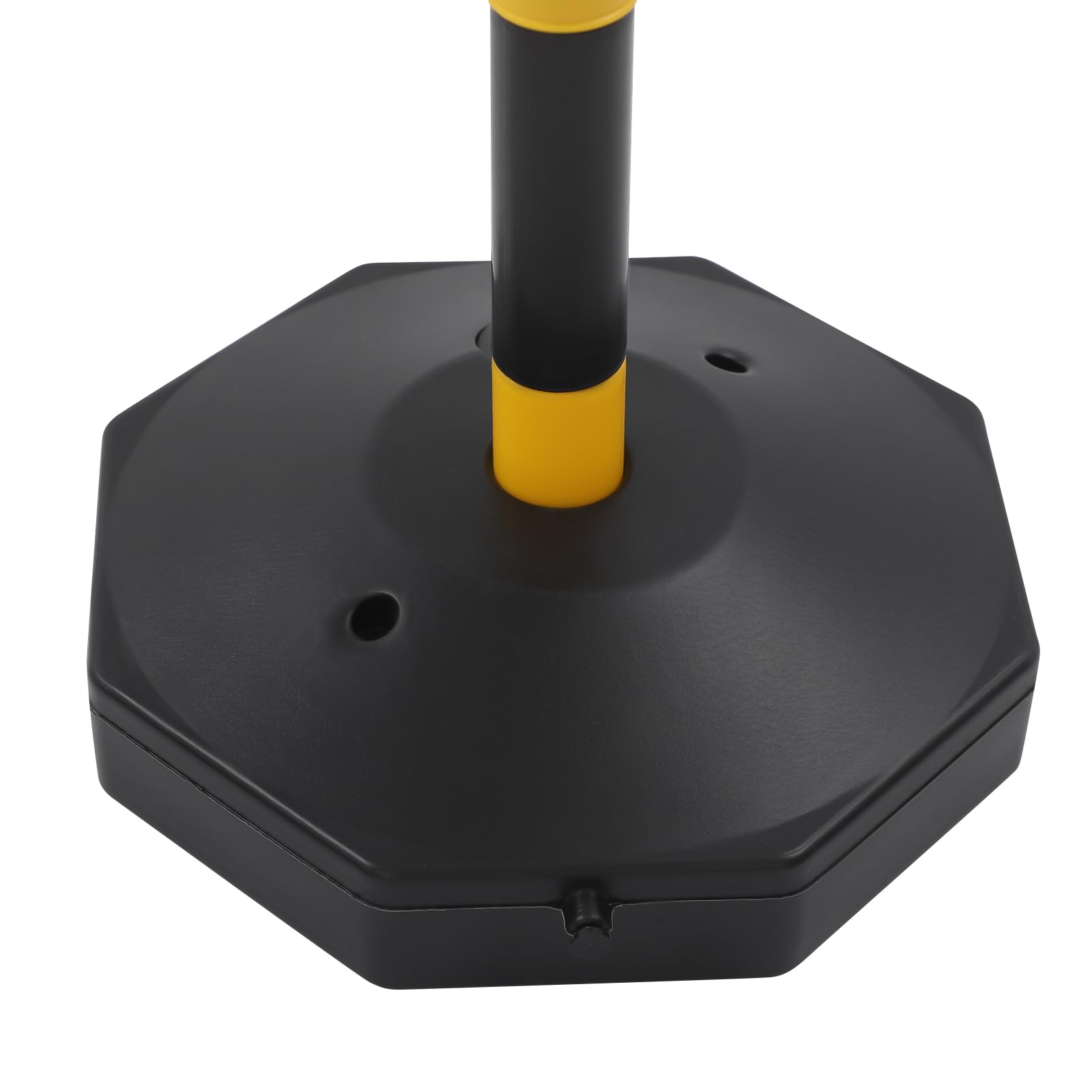 Juego de 4 postes de cadena de plástico para control de tráfico para bloqueos de carretera y seguridad, sistema de barrera ligero y portátil para señalización de estacionamiento