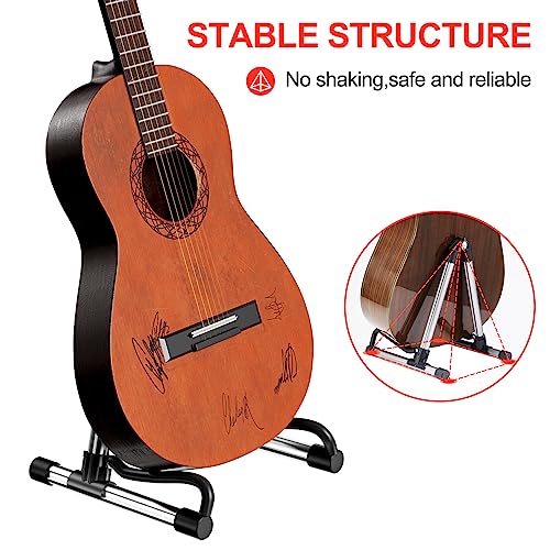 Ceisazira Support Guitare, Stand Guitare Cadre en A en Aluminium Universel Portable, Porte Guitare avec Caoutchouc Antidérapant pour Guitare Acoustique, Guitare électrique, Basse, Ukulélé - Les Beatles, Paul McCartney, John Lennon, RIngo Starr, George Harrison Ceisazira Support Guitare, Stand Guitare Cadre en A en Aluminium Universel Portable, Porte Guitare avec Caoutchouc Antidérapant pour Guitare Acoustique, Guitare électrique, Basse, Ukulélé – Image 4