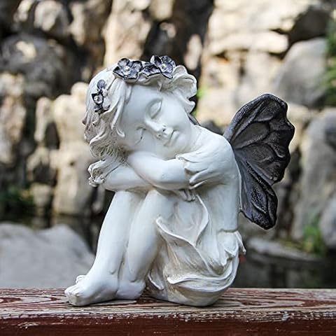 Leekung Angel Statue with Solar Powered Light for Garden Decor,Garden Statues for Patio Yard Porch Lawn Outdoor Decor,Angels Garden Sculptures & Statues,Angel Figurines Memorial Spiritual Gifts Cover
