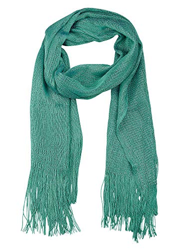 NYFASHION101 Fashionable Sparkly Glitter Thread Lightweight Tassel Scarf2