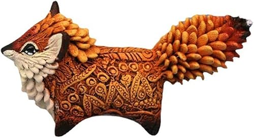 gofidin Estatua de tótem de zorro regalo para amigos, animales, resina, manualidades, adornos, escultura, decoración del hogar, decoración de