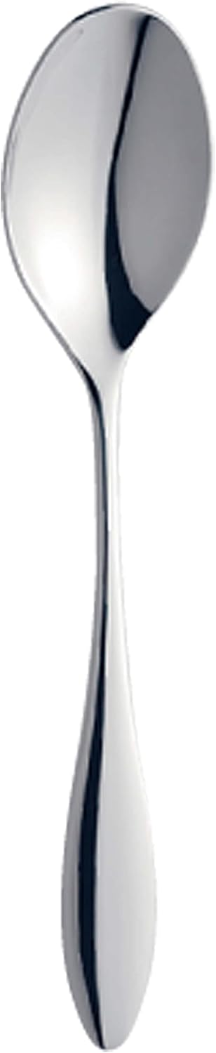 Mepra AZC10701104 Carinzia Dessert Spoon, [Pack of 48], 18.4 cm, Stainless Steel Finish, Dishwasher Safe Tableware