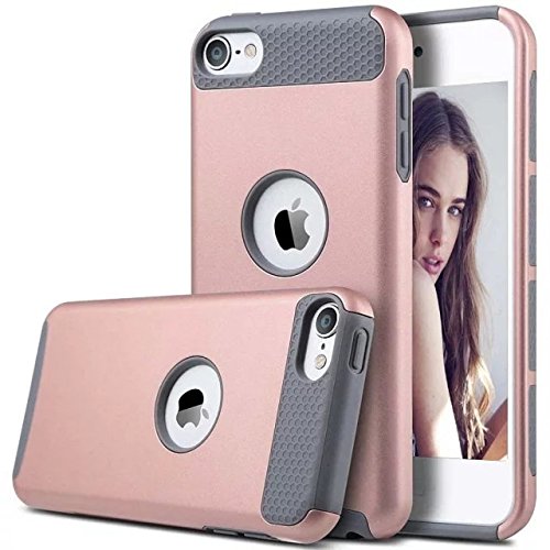UCLL iPhone 6 Case , 3 in 1 Design Durable Case for iPhone6/6S 4.7 inch with a Screen Protector (Pink and Grey)