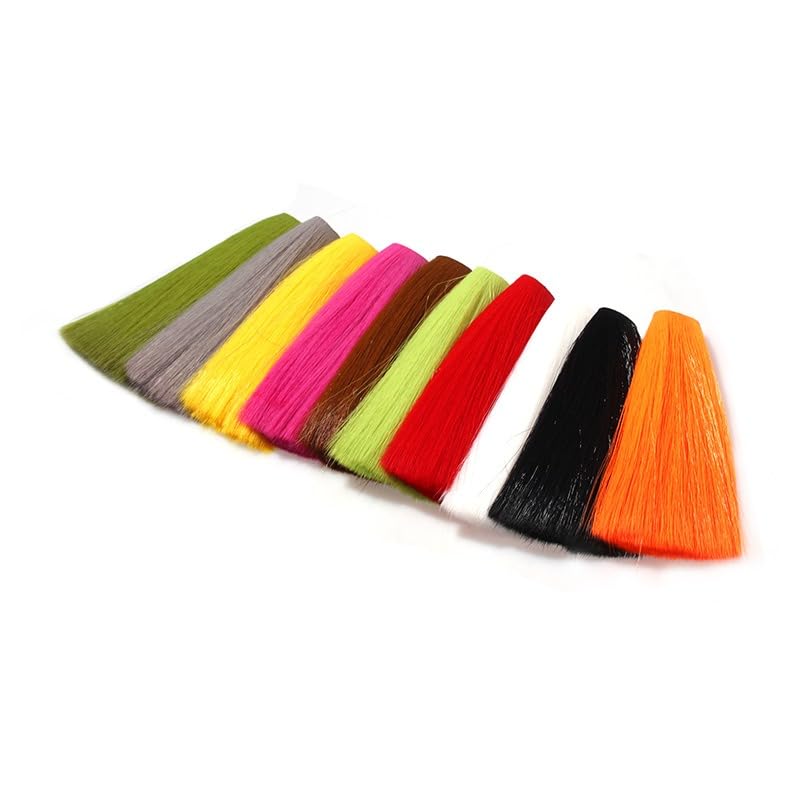Fibras sintéticas para atado de moscas 5.51 pulg 10 colores miniatura 4
