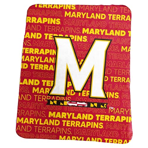 Logo Brands NCAA Maryland Terrapins Classic Fleece Throw Blanket -50” x 60” Ultra-Soft Game Day Blanket with Bold Team Colors & Logo – Cozy College Team Bedding for Fans & Alumni