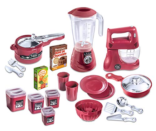 Show De Cozinha Chef Kids Zucatoys Vermelho E Metalizado Prata