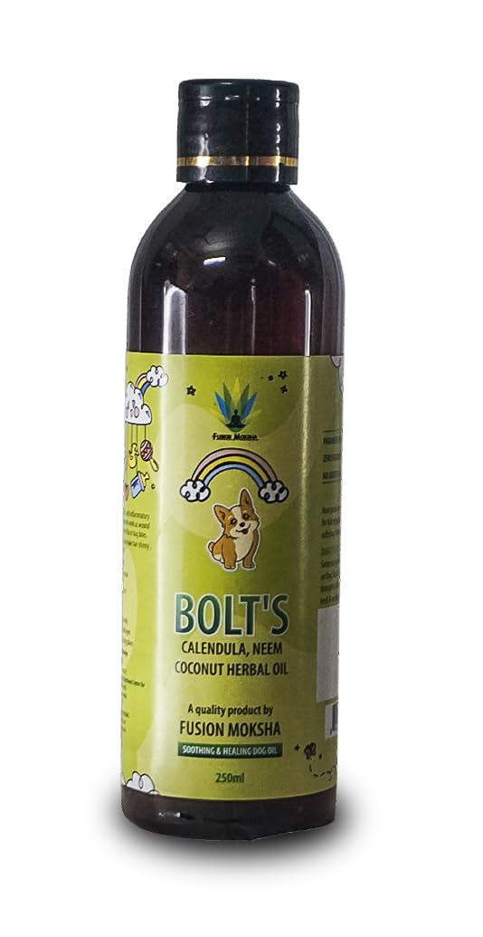 Fusion Moksha 250ml Bolts Calendula, Neem and Coconut Herbal Oil | Dogs Herbal Oil for Skin and Coat Health | Skin Irritations, Hot Spots, Dryness and Flakiness Oil (B0D4578H1M) Amazon Price History, Amazon Price Tracker
