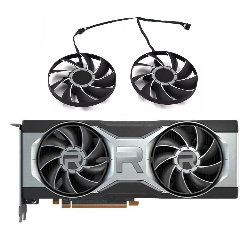AUB0812VD-00 Graphics Card Cooling Fan Replacement for RX 6700 XT FE Quiet Cooler Fan