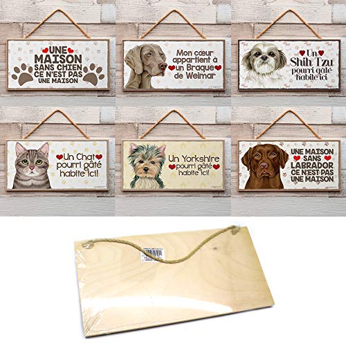 Targa Decorativa In Legno Con Cane Cockapoo - Second Ave, 20x10 Cm, Corda In Iuta Per Appendere, Regalo Per Amanti Dei Cani - 2