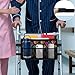 Jnoscergon Walker Bag Basket, Multi Pockets Folding Walker Bag with Cup Holder, Large Capacity Storage Bags Fit Most Universal Walkers, Colorful Hearts