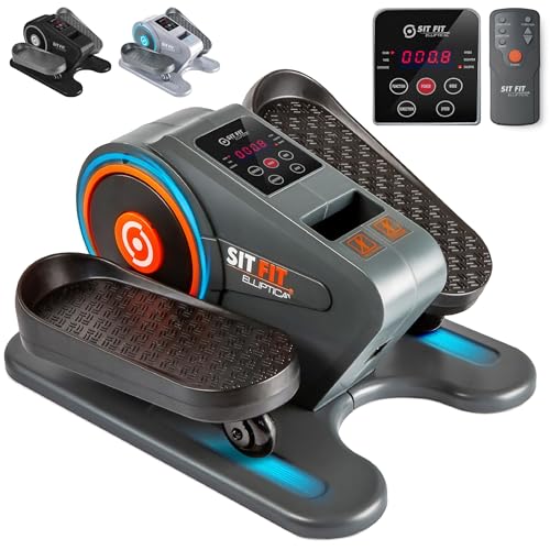 SITFIT, Sit Down and Cycle! Powered Foot Pedal Exerciser for Seniors, Under Desk Elliptical Exercise Bike, Leg Exerciser While Sitting. Peddler Exerciser Mini Bike, Portable Rehabilitation Equipment.