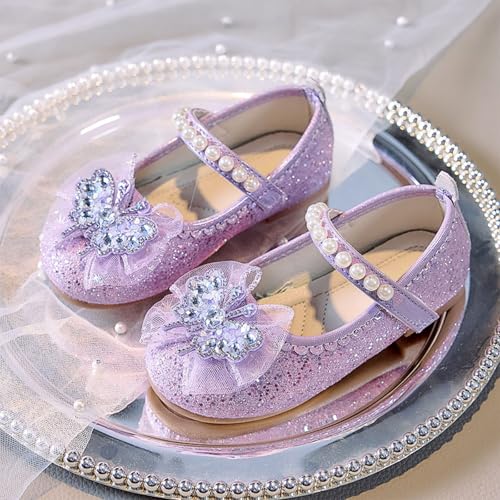 Toddler Gir Dress Mary Jane Shoes Ballet Bow Flower Girl Comfortable Soft Sole Slip On Wedding Flat Shoes3