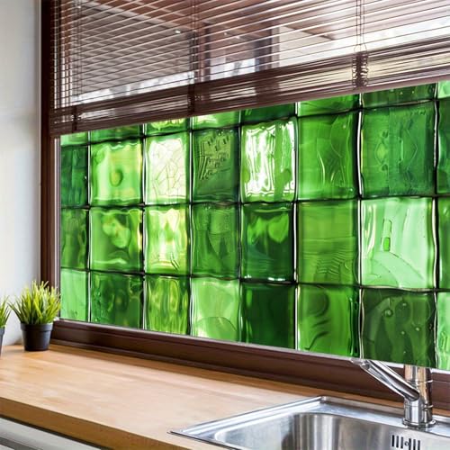 Vinilo Decorativo de Vidrio Verde MOSAICO 39.3x17.7 pulg miniatura 4
